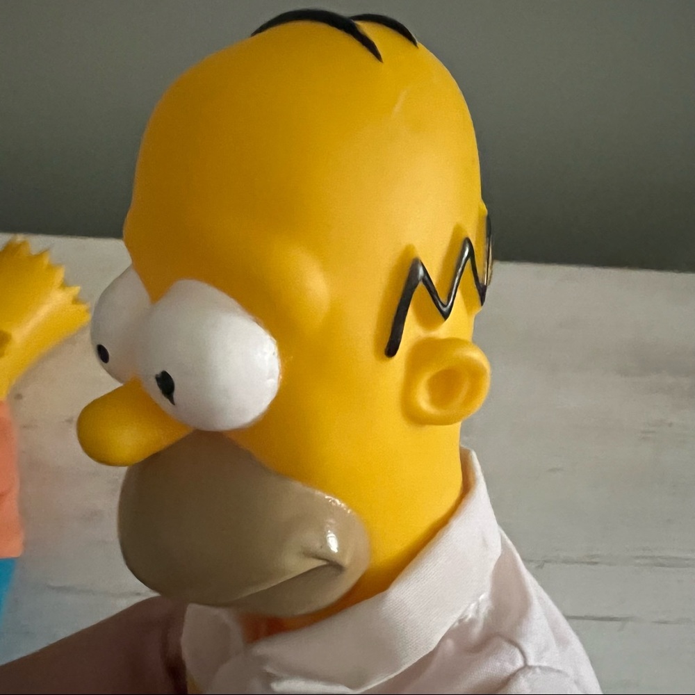 Simpsons Vintage 1990s Soft Body Dolls Homer Bart - Picture 11 of 16